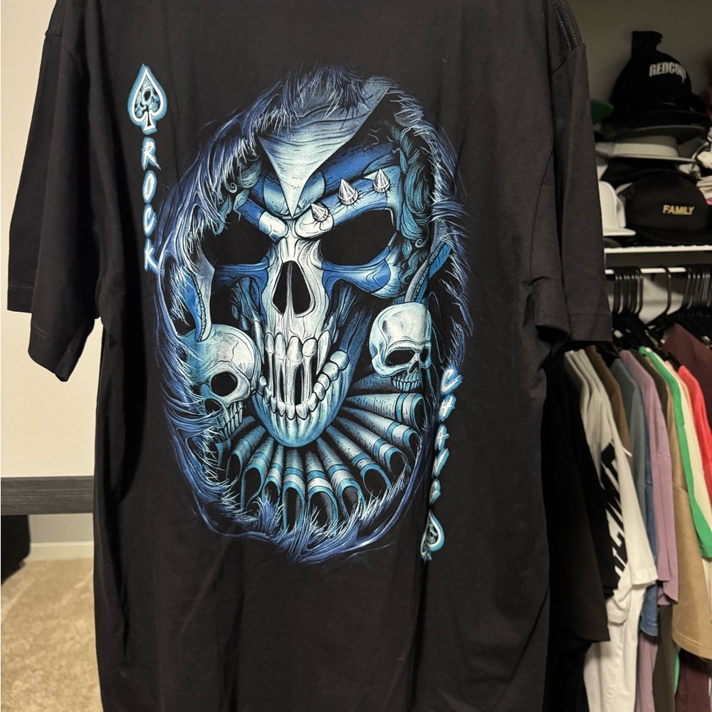 Glow in the darkAOP Graphic Black and Blue Men's Shirt